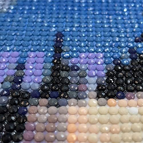 MXJSUA DIY 5D Polar Bear Diamond Painting Kits for Adults Round Full Drill Moon Diamond Art Kits for Kids Gem Art Rhinestone Arts Craft Canvas Diamond Art for Home Wall Art Decor 30X30cm