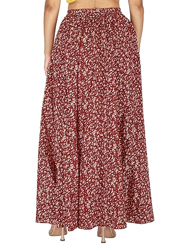 Image of Sttoffa Cotton Printed Women Wear Maxi Long Skirt 40 inch inch Full Length
