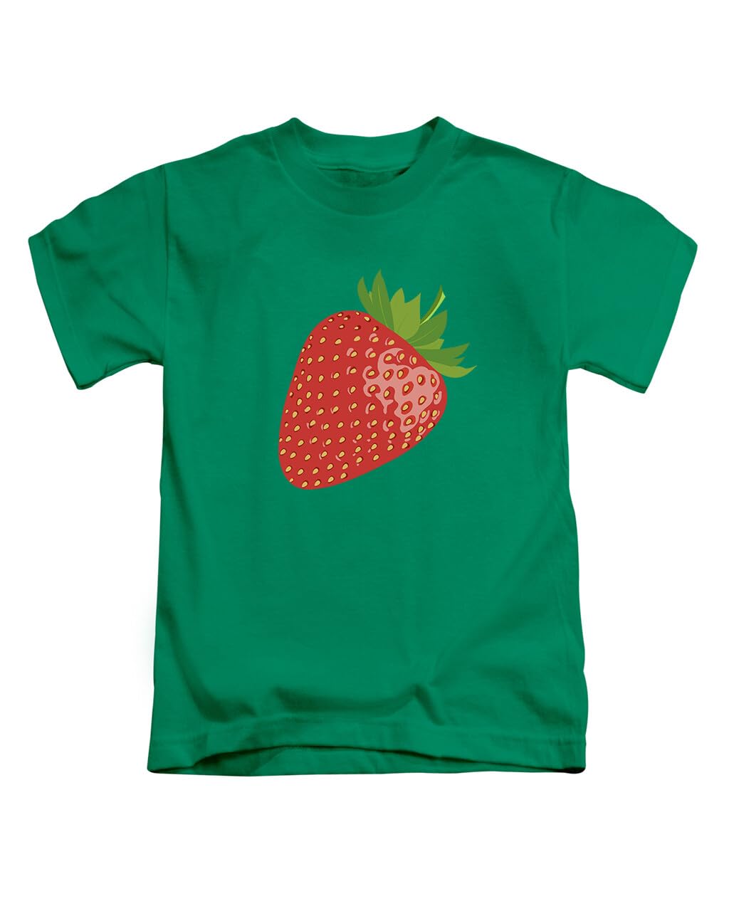 New Spirit Original Unisex Forest Green Cute Strawberry Graphic Tshirt Basic Tee Girly Fruit Tee T-Shirt Funny T Shirt Top