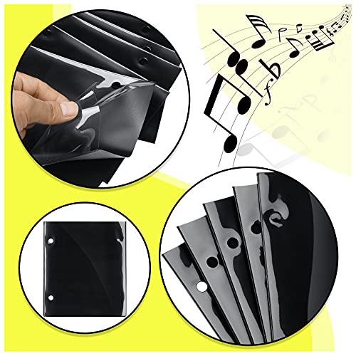 12 Pieces Flip Folder Pages Flip Folio Marching Band Music Files Holder