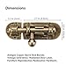 Urjumpea Antique Copper Barrel Bolt Buckle Gate Latch Heavy Duty Gate Sliding Bolt Latch Vintage Solid Brass Thickened Door Latch with Screws