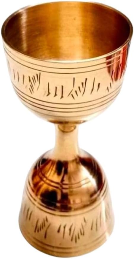 Brass peg Measure 30/60 ml Jigger, peg Measure Brass Jigger,Brass Measuring Tool Double peetal Measuring Cup,peg Measurer Brass peg Measure