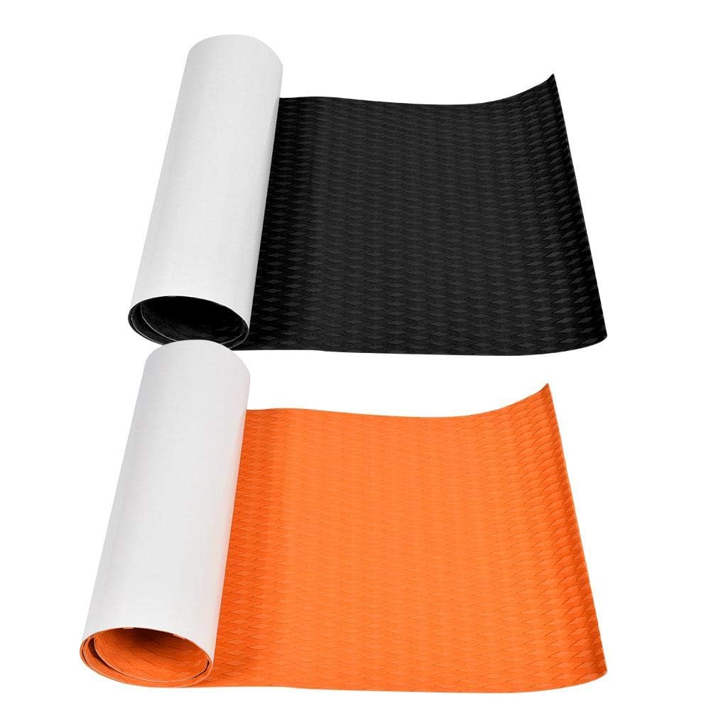 Alomejor Surf Deck Traction Pad Premium EVA Imitation Teak Anti-Slip Traction Pad Grip Mat Decoration for Boat Kayak Canoe Yacht Pool Step Sup Board