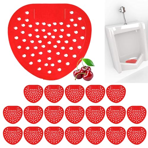 CNQLIS 20 Packs Urinal Screen Deodorizer, Cherry Scented Urinal Pads