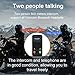 Motorcycle Helmet Bluetooth Headset 500meters 2 Riders Bluetooth Helmet Intercom Headset with CVC Noise Sound Quality Speakers Communication Systems Motorcycle Riding/Snowmobile/Cycling/Sports(（2PC）