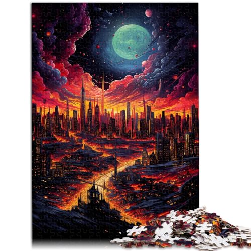 Puzle de 1000 piezas para adultos Skyline de Nueva York, regalo para aliviar el estrés, difícil desafío para adolescentes a partir de 14 años, 26 x 38 cm