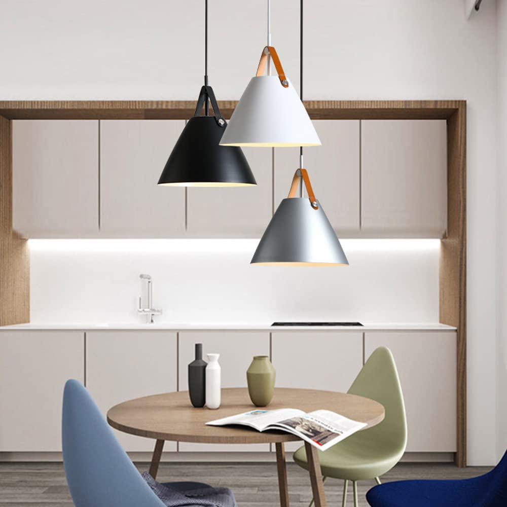 Lampa wisząca, skórzana lampa sufitowa E27 w stylu vintage z metalowym kloszem przemysłowa lampa wisząca/do jadalni na farmie żyrandol na poddaszu/kuchnia oprawa oświetleniowa do kawiarni
