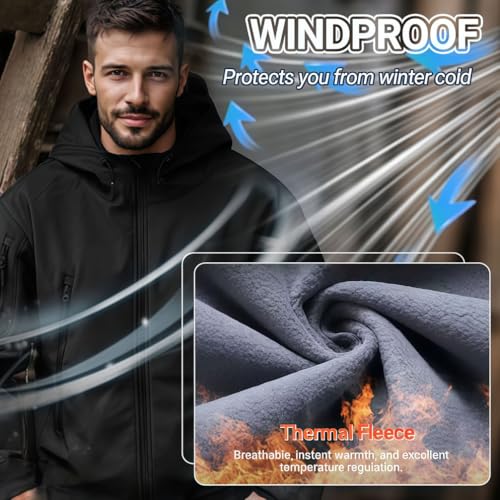 Tauiane Set Completo Da Sci Da Uomo In Due Pezzi, Giacca Softshell Da Uomo, Tuta Da Snowboard Da 2 Pezzi, Set Completo Da Combattimento Militare Impermeabile Dell'esercito,Verde,M - 4