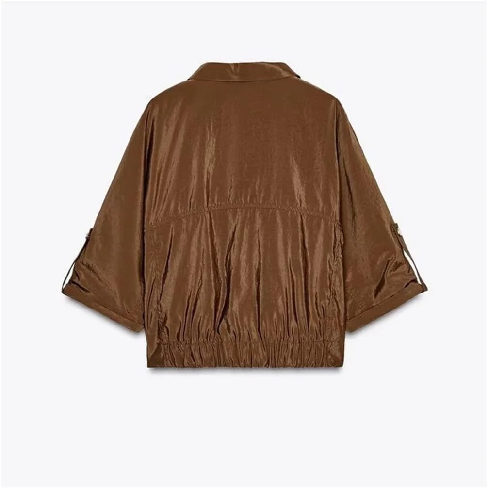 Kiioouu Ensemble de pantalons amples décontractés pour femme - Chemise à manches courtes - Couleur unie