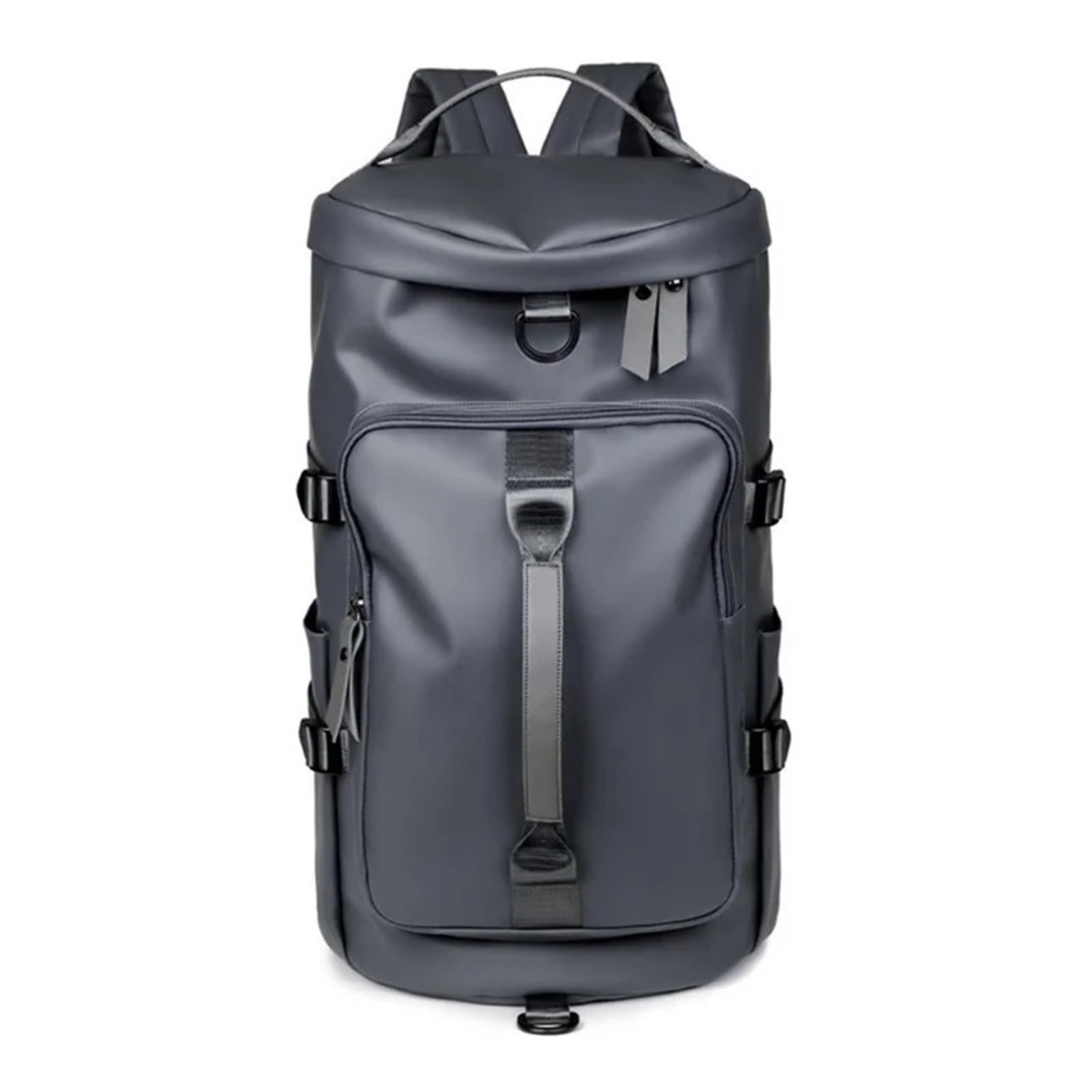 Sac de sport polyvalent résistant en similicuir gris taille unique - 8