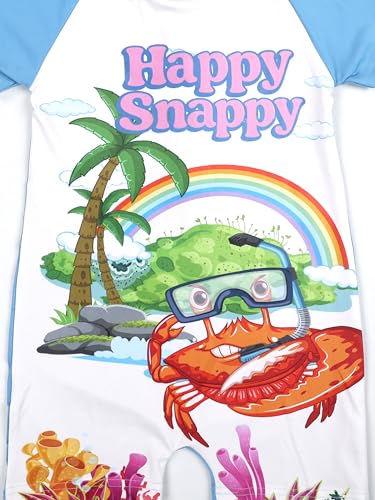 Image of KiddoPanti Boys & Girls Half Sleeve Mid Thigh Length Swim Suit