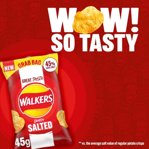 Walkers Less Salt Lightly Salted Crisps 45g (Case of 32) - Image 8