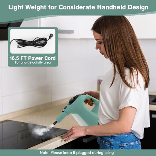Image of COSTWAY Handheld MultiPurpose Steam Cleaner with 17 Pieces, 350ml Capacity