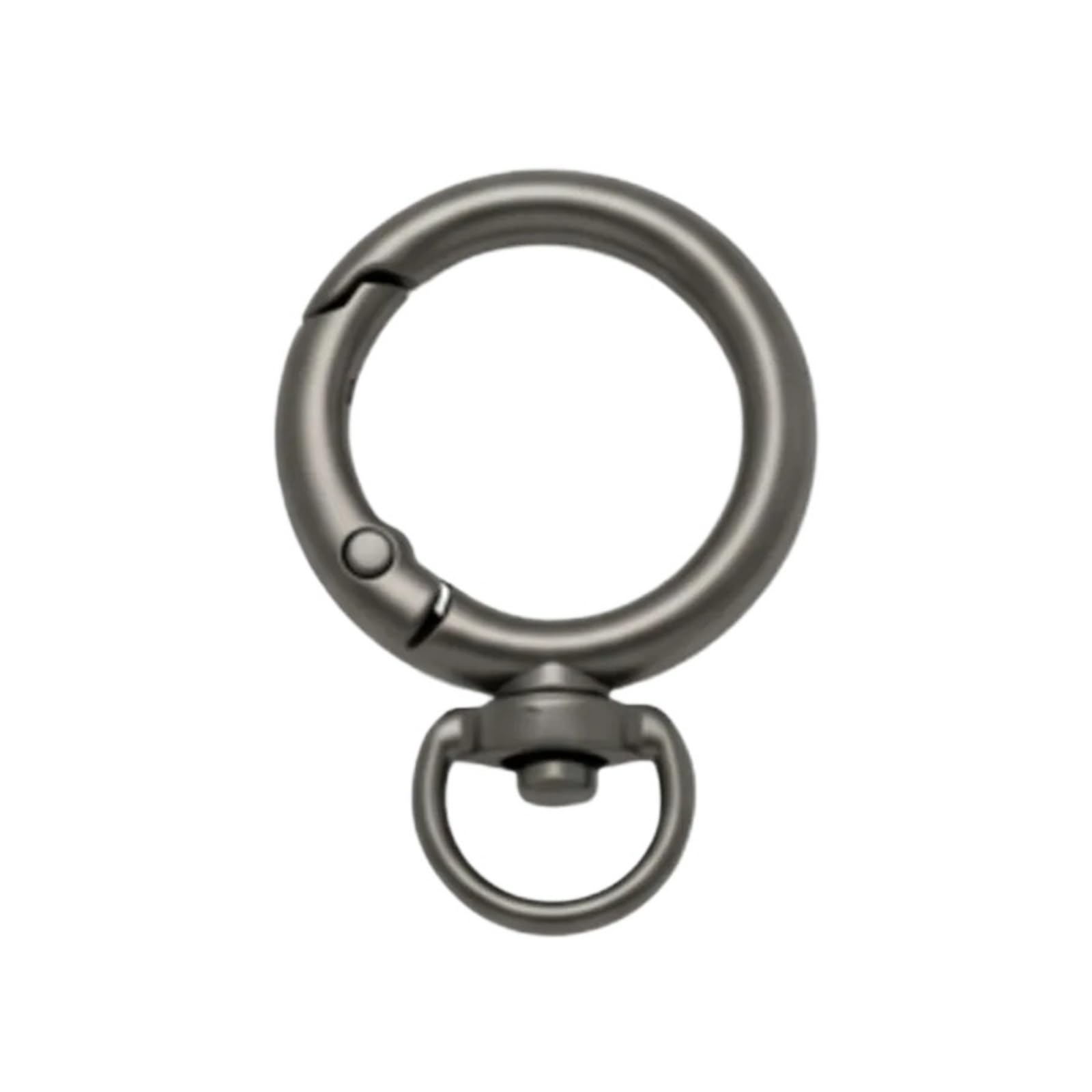 Ganchos De Metal Giratorio 5/10/20/30 Pcs Round Spring Snap Hooks Swivel O Rings Buckles Clips For Bags Purses Keychain DIY(Black,30 Pcs)