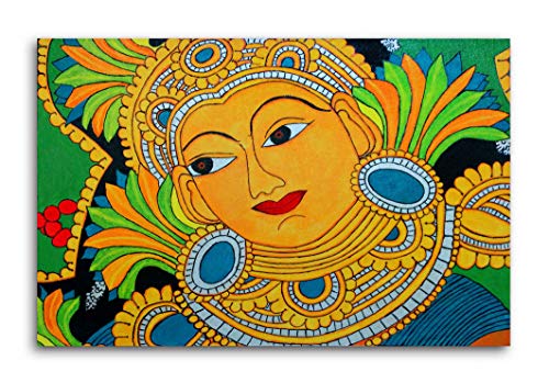 Image of Tamatina Kerala Mural Art Canvas Painting|Jai Sri Ram|Art|Size-13X9 Inches.m391