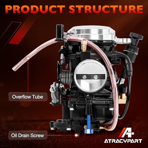 Image of CV40 Carburetor Compatible with 1988-2006 Harley Davidson Sportster 883 1200 XL XLH, 1988-2017 Softail, 1988-2016 Dyna /FXR, 1988-2016 Touring, Replaces 27421-99, Silver Cover