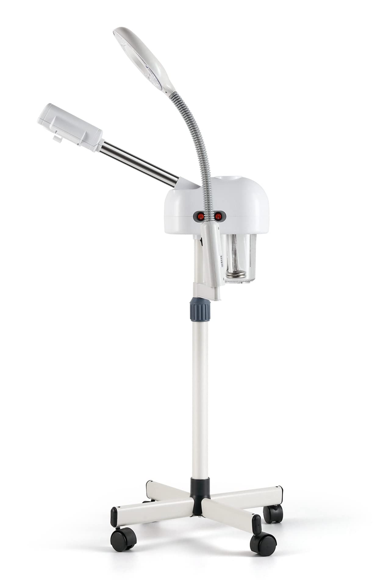 Facial Steamer on Wheels 2in1 Ozone Therapy Face Steam Machine 5X Led The Magnifying Lamp for Professional Spa Skin Care