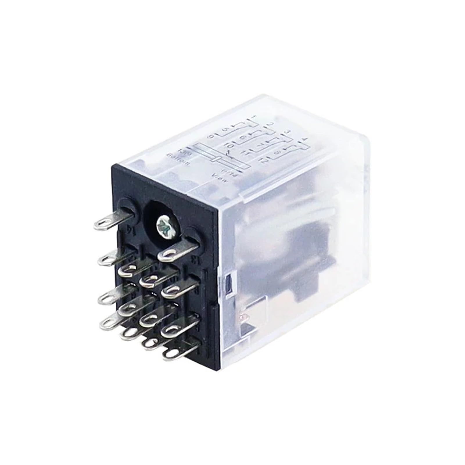 Petit relais électromagnétique général MY4, puissance AC/DC 12V/ 24V /110V 220V, bobine MY4NJ 4NO 4NC, 1 pièce(AC,110V)