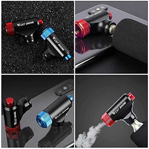 Amosfun Mini bomba de ar portátil de dióxido de carbono inflador de pneu de emergência