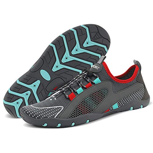 Image of MAYZERO Water Shoes Men Women Swim Surf Shoes Beach Pool Shoes Wide Toe Hiking Aqua Shoes Winter House Slippers