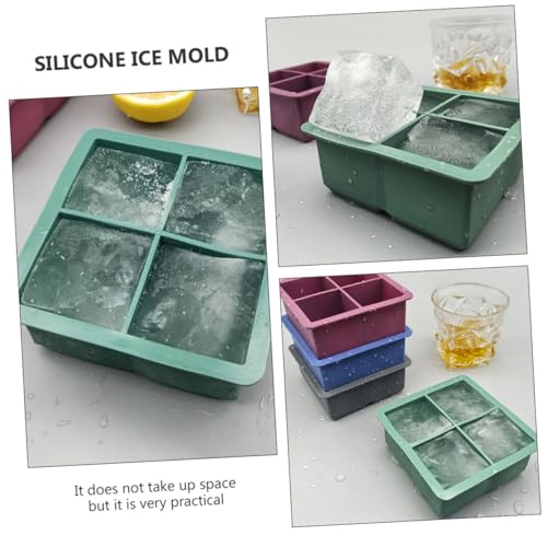 Molde para cubitos de hielo de silicona con tapa miniatura 5