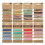 BELEFU Gewachstes Garn-Set, 1 mm, Hanfschnur, handgefertigt, mehrfarbig, für Armbänder,...