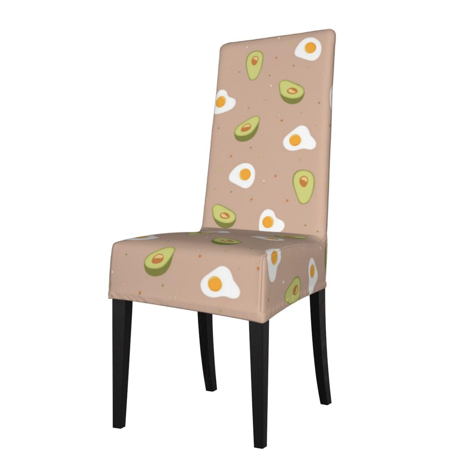 LKYMOH Egg And Avocado, Chair Covers Stretch Chair Slipcovers for Dining Room, for Party Pet Protection Universal Fit Soft Polyester