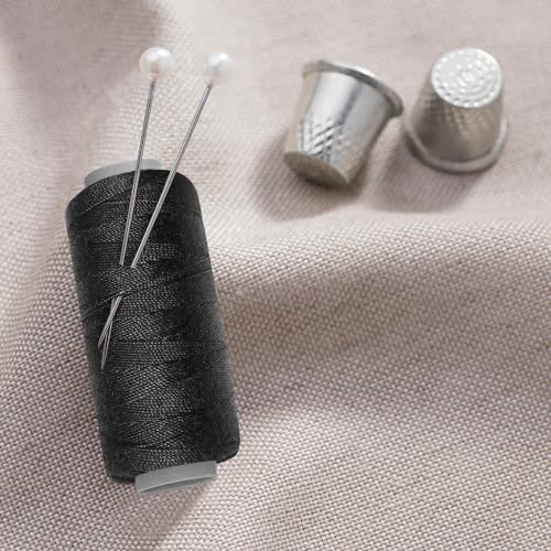 Fil à Coudre Noir 2 Pcs en Polyester. 2 Bobines de 350m en Couleur Noir. Fil Pour Coudre Tout Usage Textile, Sauf Pour Travaux Extérieur. Fil Pour Tout Usage Textile, Sauf Pour Travaux Extérieur – vue 7