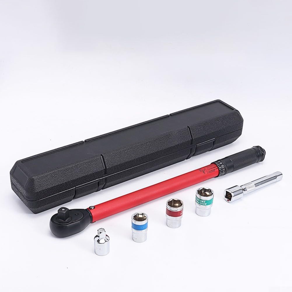 EasyByMall Lot de 6 clés dynamométriques à 72 dents réglables 20-230 nm pour entretien mécanique pour vélo, moto, voiture