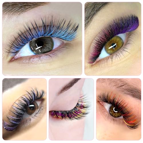 Una Scatola di Ciglia Finte Colorate,Cluster