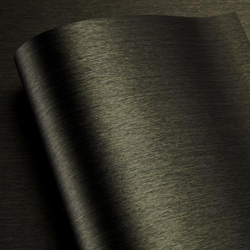 Image of LACHEERY 16"x276" Brushed Stainless Steel Contact Paper Peel and Stick Kitchen Contact Paper Waterproof Heat Resistant Removable Bronze Metallic Peel and Stick Wallpaper Roll for Stove Fridge Film