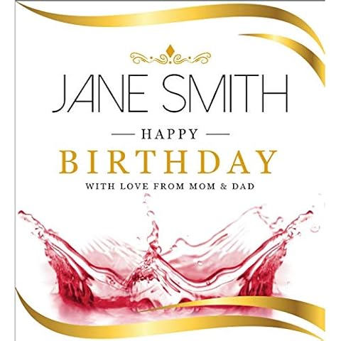 Personalised Wine Label Keepsake Birthday Gift Wedding Anniversary Cover