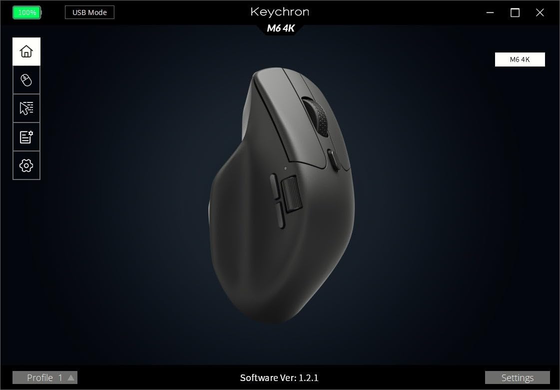 Keychron M6-A3 Mouse Wireless Ergonomico con Scroll Magnetico Infinito, 4K Polling, Bluetooth/2.4G/USB, Sensore PixArt, 9 Tasti Programmabili, Ideale per Lavoro e Gaming - Bianco