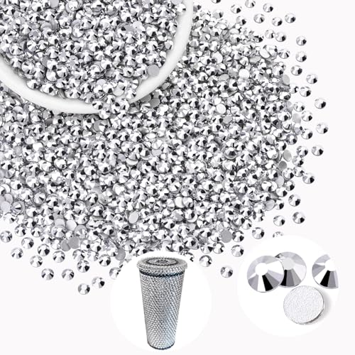 Image of 2000PCS SS16 /4mm Crystal Glass Rhinestones for Bedazzling (Labrador) | Flatback Rhinestones for Crafting DIY Nail Art Makeup Decoration, Gems Diomand Charms for Tumbler Shoes Clothing Mug