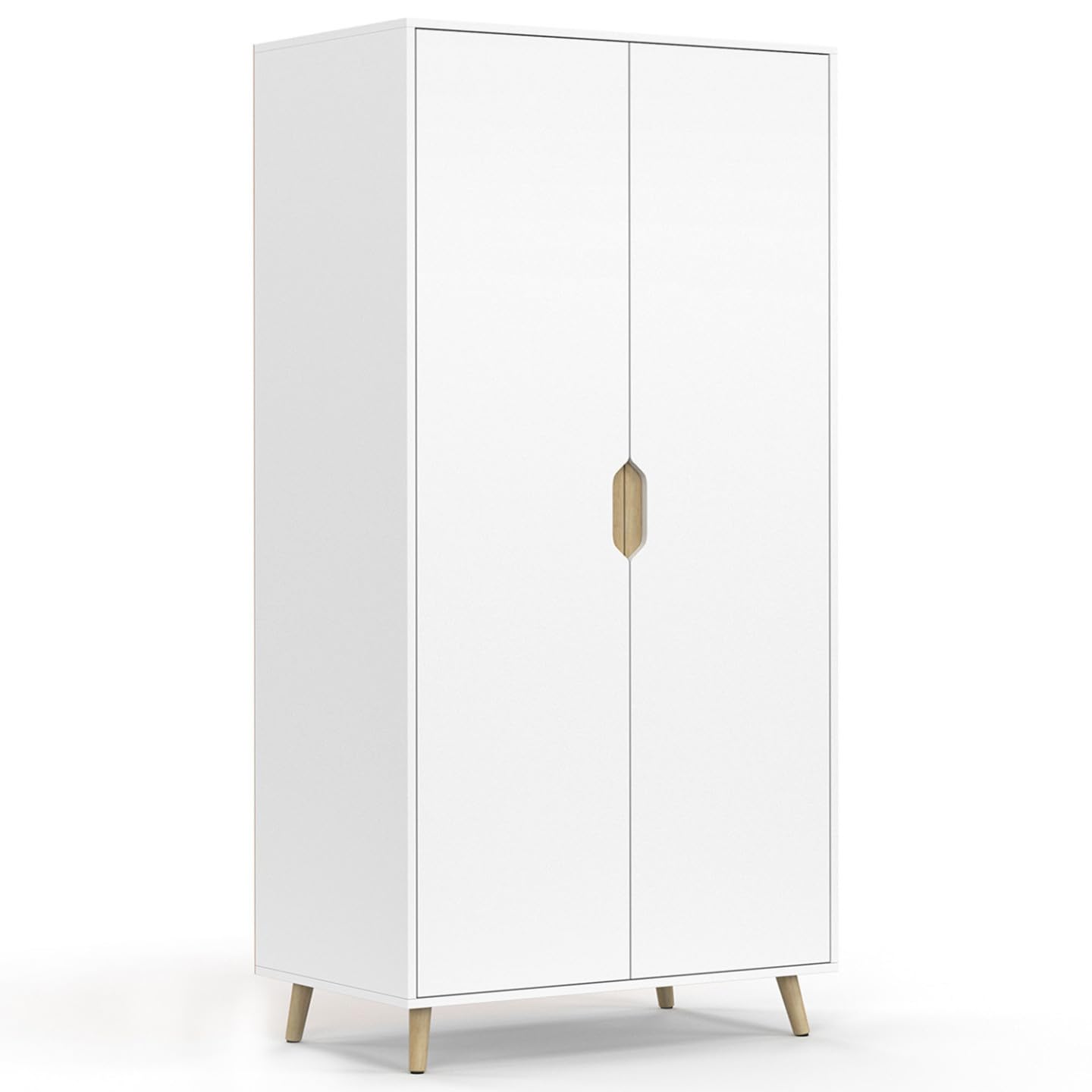 IDMarket - Armoire 2 Portes Helsinki scandinave Blanc