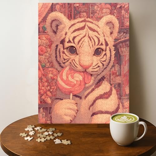Casse-tête bois Petit tigre sucette 500 pièces, 20 x 15 po
