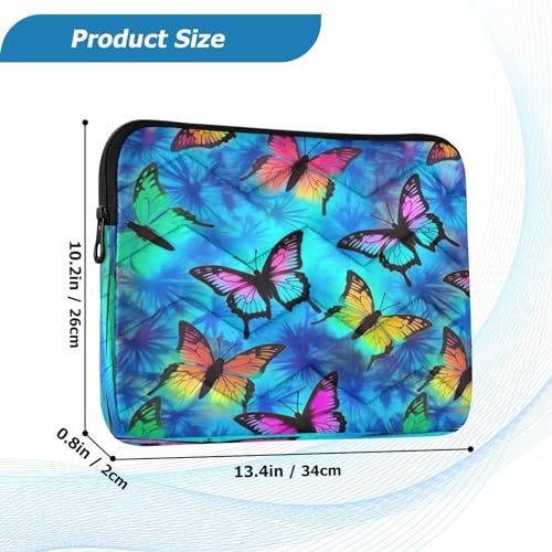 Funda para portátil azul con mariposas 13-14 pulgadas miniatura 3