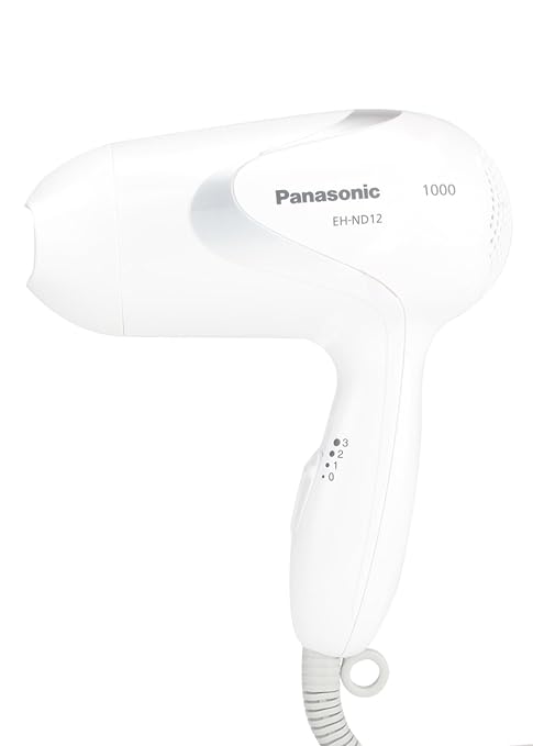 Panasonic EH-ND12-W62B 1000W Hair Dryer with Cool Air and Turbo Dry Mode(White)