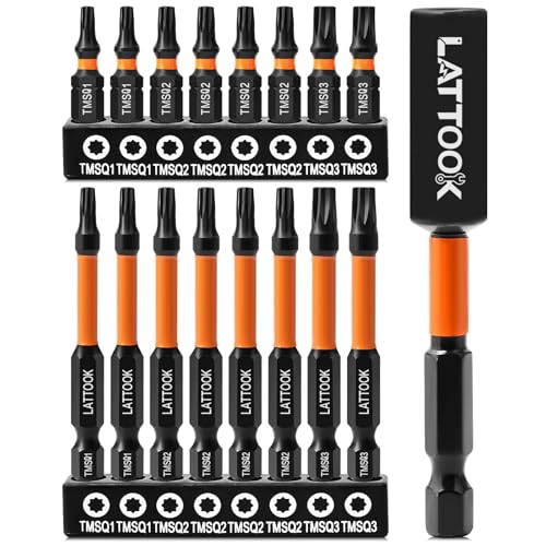LATTOOK 8 Point Star Bit Set for Trailer Double Square Bit Set #1 #2 #3