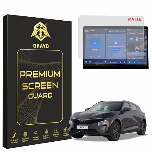 Image of OHAYO Matte Screen Protector for VINFAST VF6 & VF7 2025-2026 12.9 Inch Infotainment Display | Custom Fit HD Clear Touch Sensitive Film | 9H Hardness Military Strength Scratch Resistant Anti Fingerprint Protection | Non-Tempered Non-Glass Screen Guard