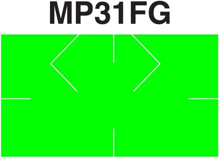 Fluorescent Green Pricing Labels to fit Monarch 1131 Pricers. 8 Rolls with 1 Free Ink Roller.
