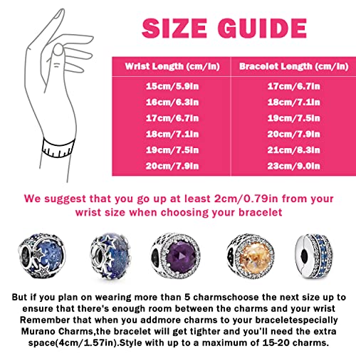 Idudu Snake Charm Bracelet,Chrysanthemum Buckle S925 Sterling Silver Jewelry Snake Chain Bracelet Fit Any Charm Gift For Women Girls-7.1In #TOP1