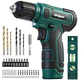 Hi-Spec Perceuse-Visseuse Sans Fil 8V avec Kit 75 pcs, Recharge USB, Batterie 1500mAh, Couple 10Nm, Vitesse 800 tr/min, LED, Légère pour Bricolage Maison, Vert
