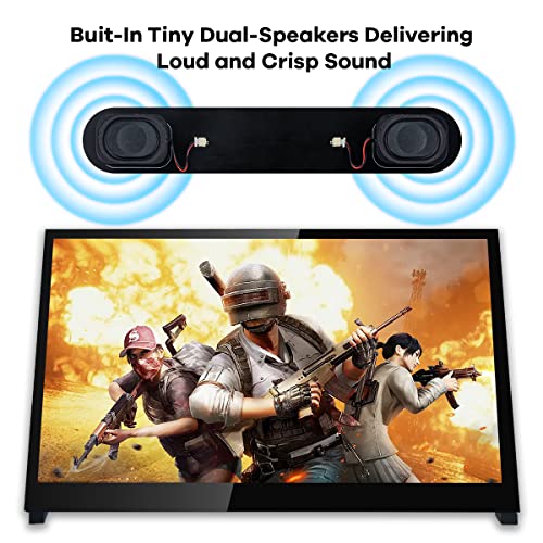 Image of Hosyond 10.1 inch IPS LCD Capacitive Touch Screen HDMI Display Portable Monitor 1024X600 Built-in Dual Speakers for Raspberry Pi 5 /4 /3 Xbox PS4 Windows 7 /8 /10
