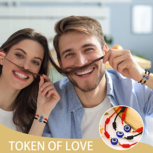 32 Pieces Evil Eye Bracelets Adjustable Evil Eye String Knot Bracelet Good Luck Amulet Bangle Braided Rope Charm Strand for Women Men2