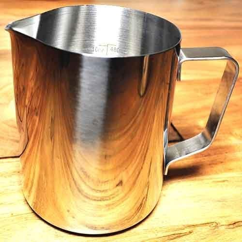 Milk Pitcher, Stainless Steel Milk Cup Milk Frothing Pitcher 16 oz/10 oz/5 oz (16 Oz)