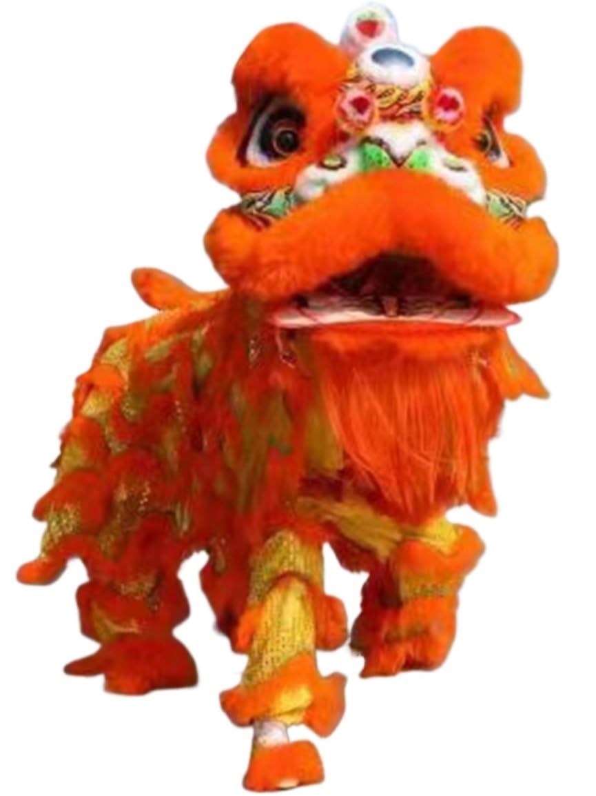 Krxsobnv F Lion Dance Clothes, Head Outdoor Sports Dragon Dance And Lion Props Wool