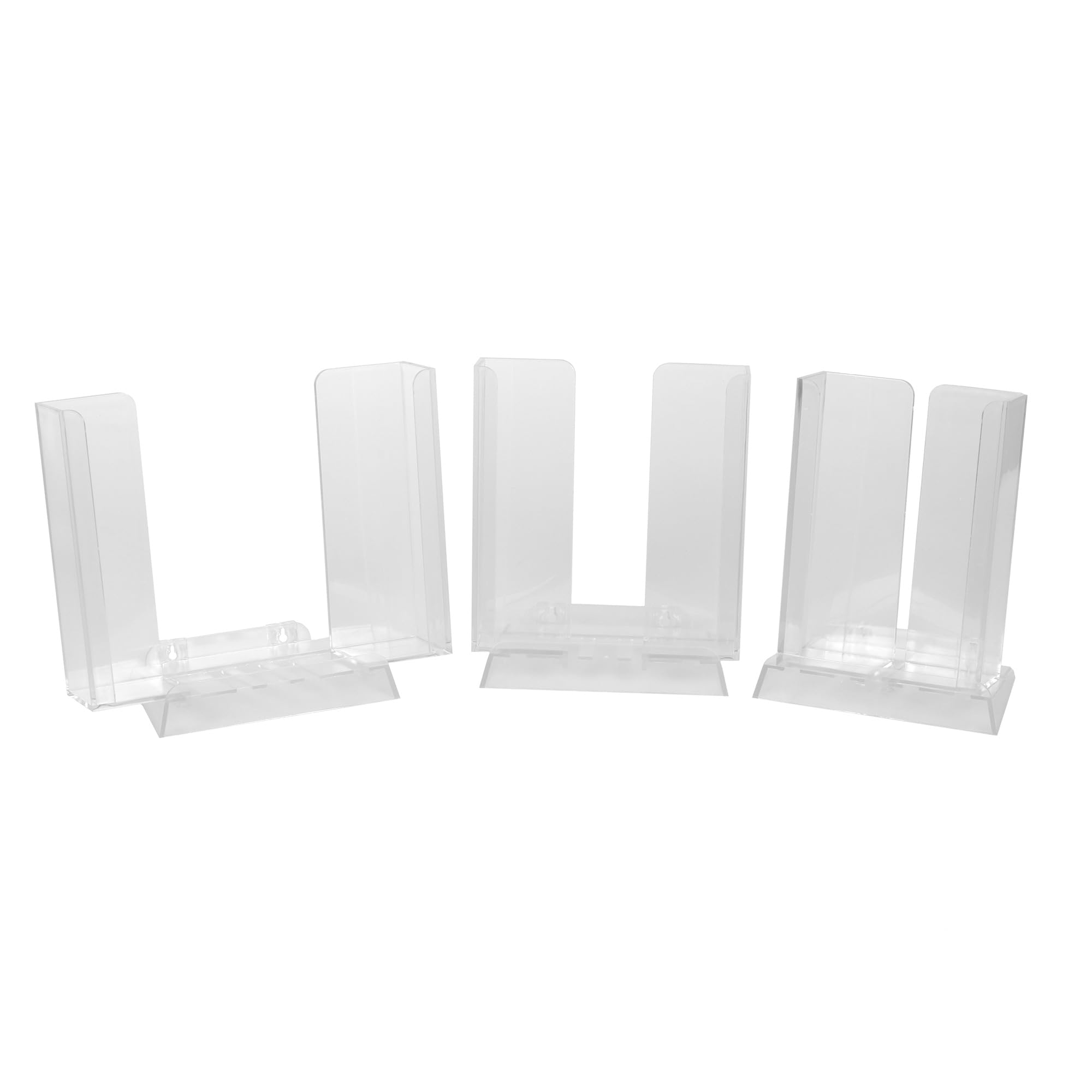 Europel 3-in-1 Brochure Holder Stand in Portrait Format for Offices - Adjustable Brochure Stand for A4, A5, 1/3 A4 - Transparent