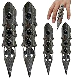 Anillos góticos y punk: estos anillos de dedo completos cuentan con un diseño metálico de unión de nudillos con una articulación móvil que también le permite mover el dedo cuando usa los anillos, creando un estilo gótico y punk que es único y genial.