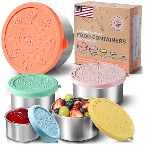 Microwavable Stainless Steel Food Containers Set